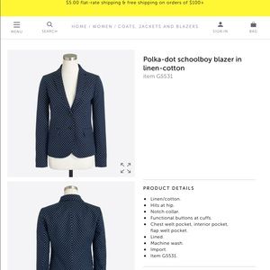 J crew blazer size 2
